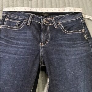 Silver Jeans Blue Skinny Jeans with Contrast Stitching